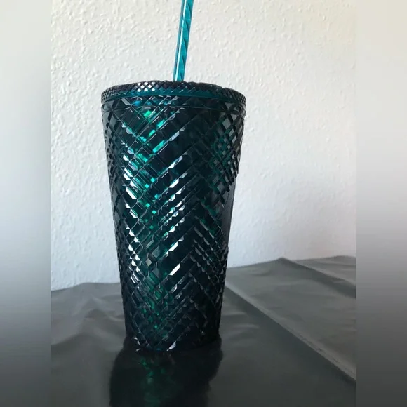 Starbucks Grande Teal Jeweled Cold Cup Tumbler 16oz - Picture 2 of 11